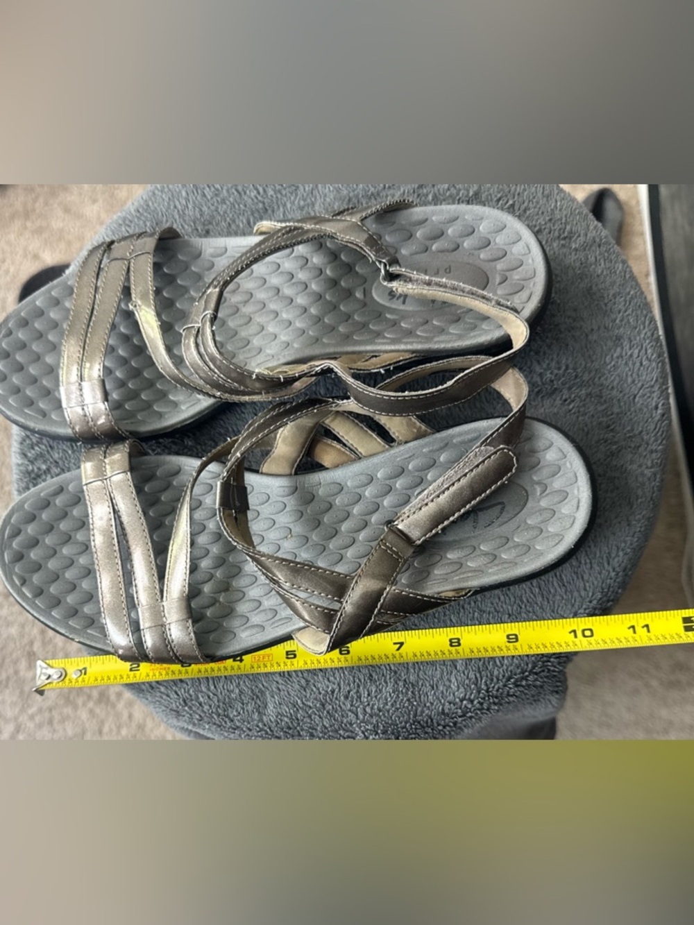 Clarks Privo Bronze Strappy Sandals | Cushioned Walking Slingback | Size 9 - Picture 5 of 7